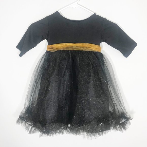 kids black and gold dress